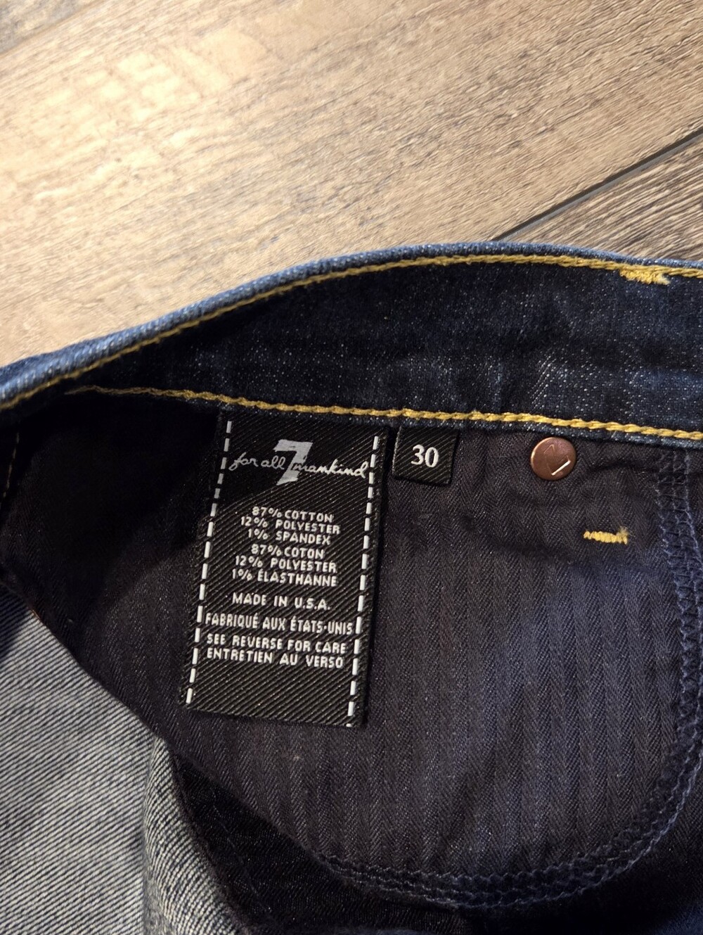 7 For All Mankind, Women's Disressed Cuffed Denim Shorts, Size:30 - Picture 2 of 6